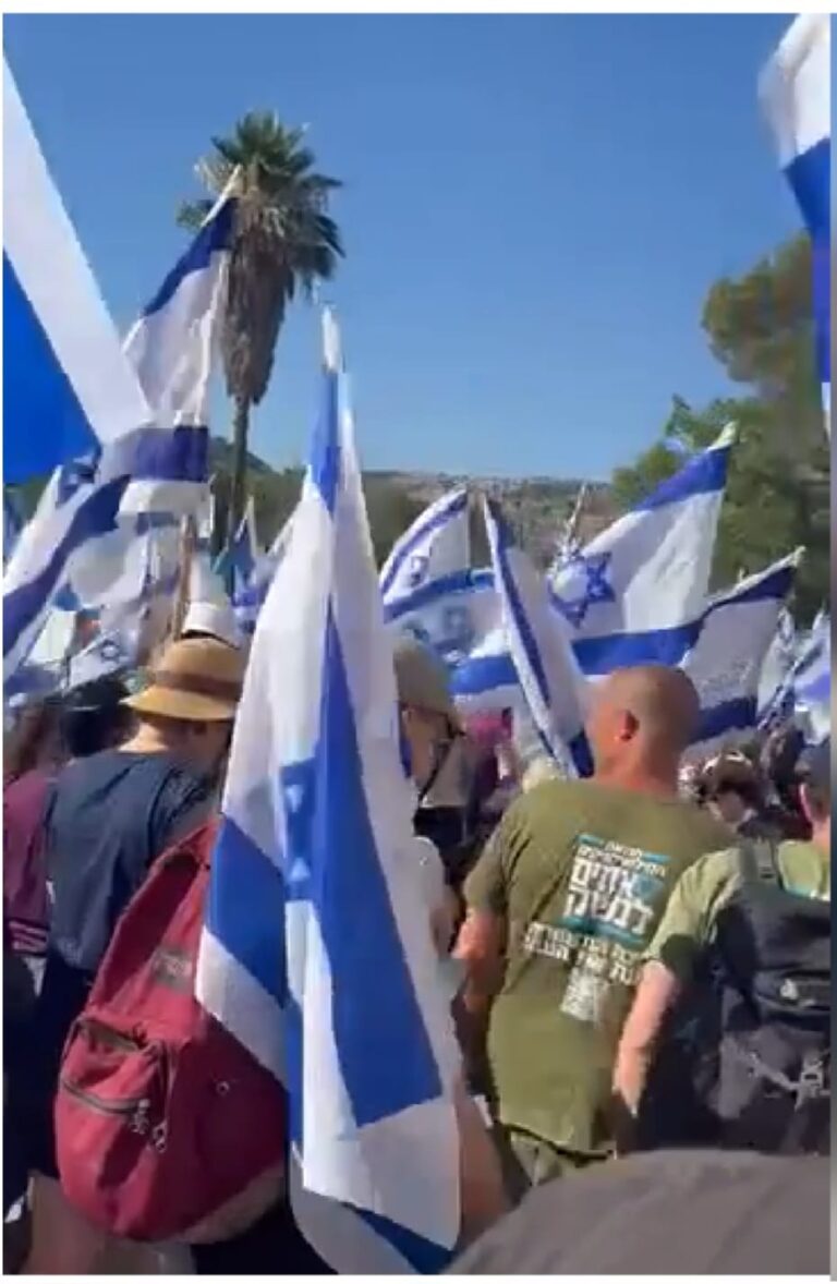 המאבק נגד ההפיכה המשטרית. צילום דנה לוין